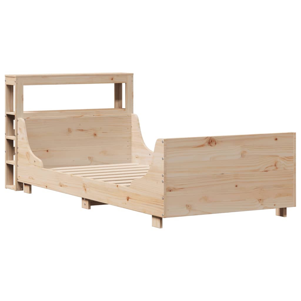 Bed Frame without Mattress 90x200 cm Solid Wood Pine